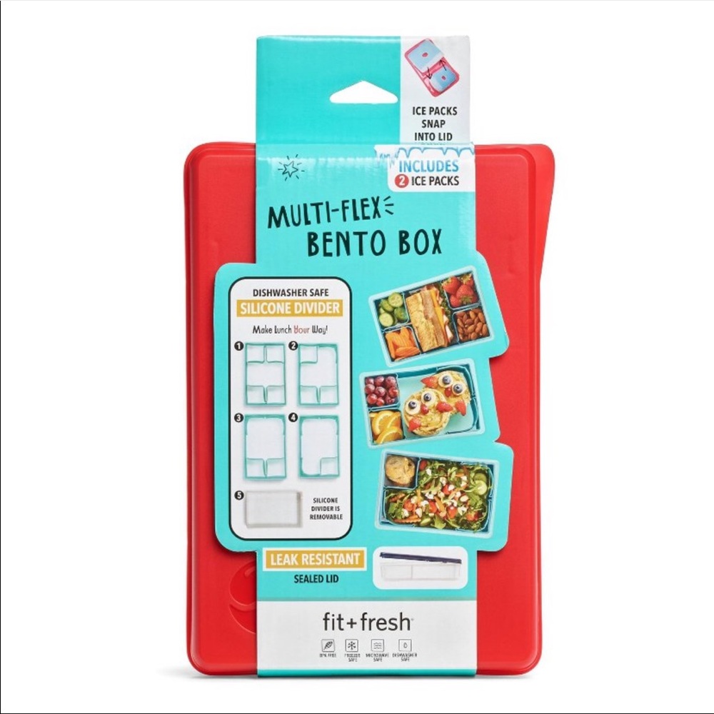 Fit & Fresh Multi Flex Bento Box with 2 reusable ice packs